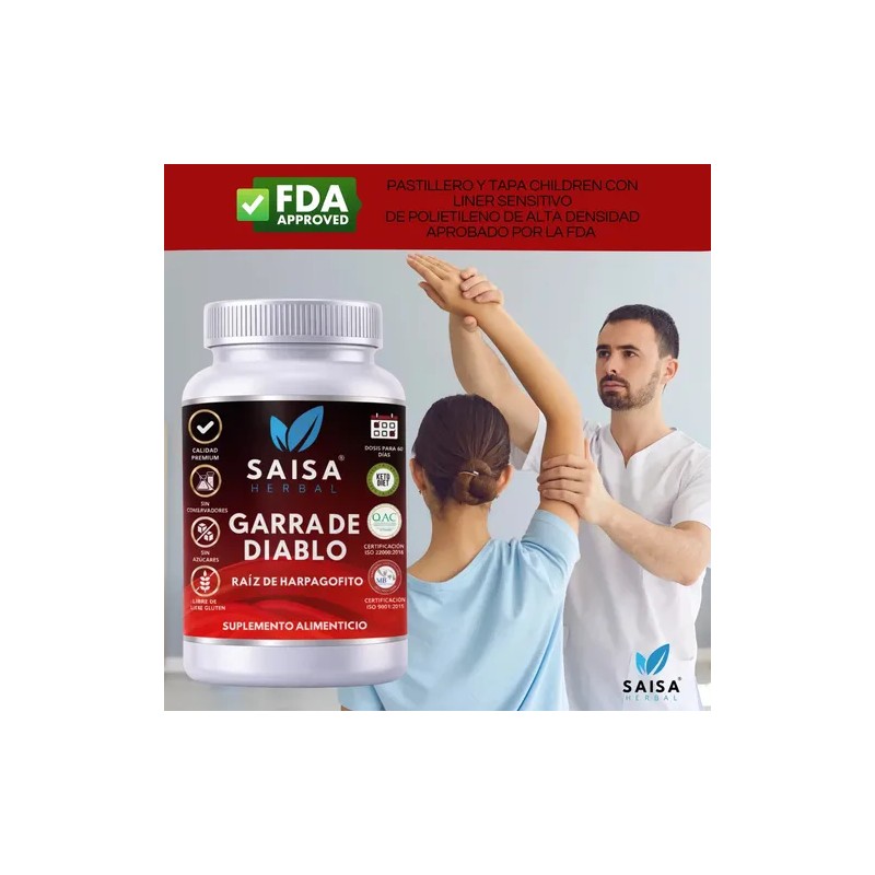 Garra del Diablo 120 Cáps | SAISA HERBAL | Suplemento