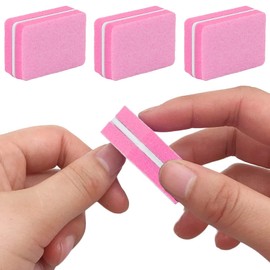 30pcs Mini Nail Buffer 4 Way Sanding Block, Nail Buffer Block for Acrylic and Natural Nails, Fingernail Shine Buffing Filer Set, Durable Nail Buffer Sanding Block(Pink)