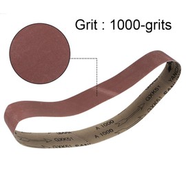 sourcing map 10 x 2 inch x 27 inch Overlap Connect Sanding Belts Grit 1000 Aluminium Oxide