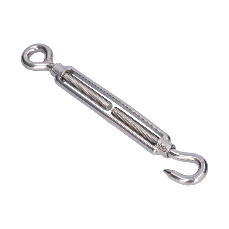 5Pcs Turnbuckle Hook and Eye Wire Rope Tension 304 Stainless
