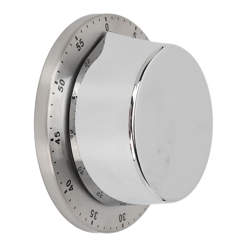 Mechanical Timer Accurate Quiet Counting Loud Alarm Sound Silver Timing