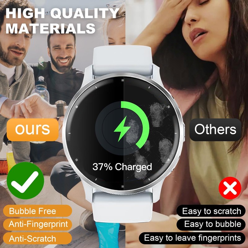 ECZOIL 4-Pack Screen Protector for Garmin Venu 3s TPU Self-Healing