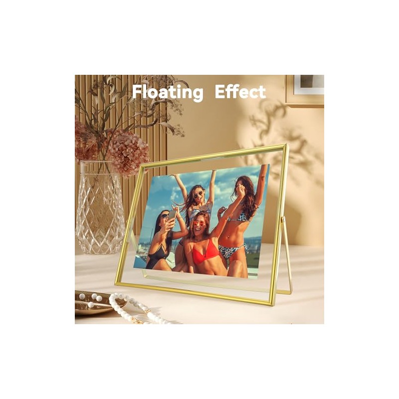 Gold Floating Frame, 8"×10", horizontal, para la imagen 7x9, 6x8,