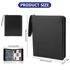 900 Pockets Card Binder with Sleeves, Trading Cards Holder for Game Card Baseball Card Organizer, for MTG Zip Folder, for Yugioh Card Storage Album Loading Pocket Binder for TCG