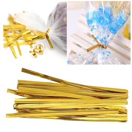 FOMIYES 800 Piezas corbata de bolsa de lazos para bolsas de cono tratar bolsas lazos metálicos lazos para bolsas de celofán lazos para envolver corbatas atar la boca bolso