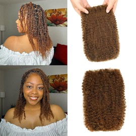 Afro Kinkys Bulk Human Hair 18 Inch 2 Bundles Human Braiding Hair For Mini Twist Human Hair For Micro Locs Braids (18inch 30#, 2 Bundles)