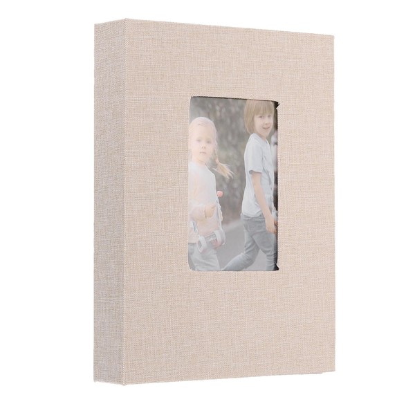 uxcell Small Photo Album, 5x7 Inch Linen Cover Pockets Photo