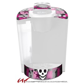 WraptorSkinz Decal Style Vinyl Skin compatible with Keurig K40 Elite Coffee Makers Princess Skull Heart Pink (COFFEE MAKER NOT INCLUDED)