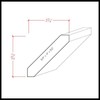 EWCR38 Shaker Craftsmen Crown Moulding Trim, 3/4" x 4", Poplar,