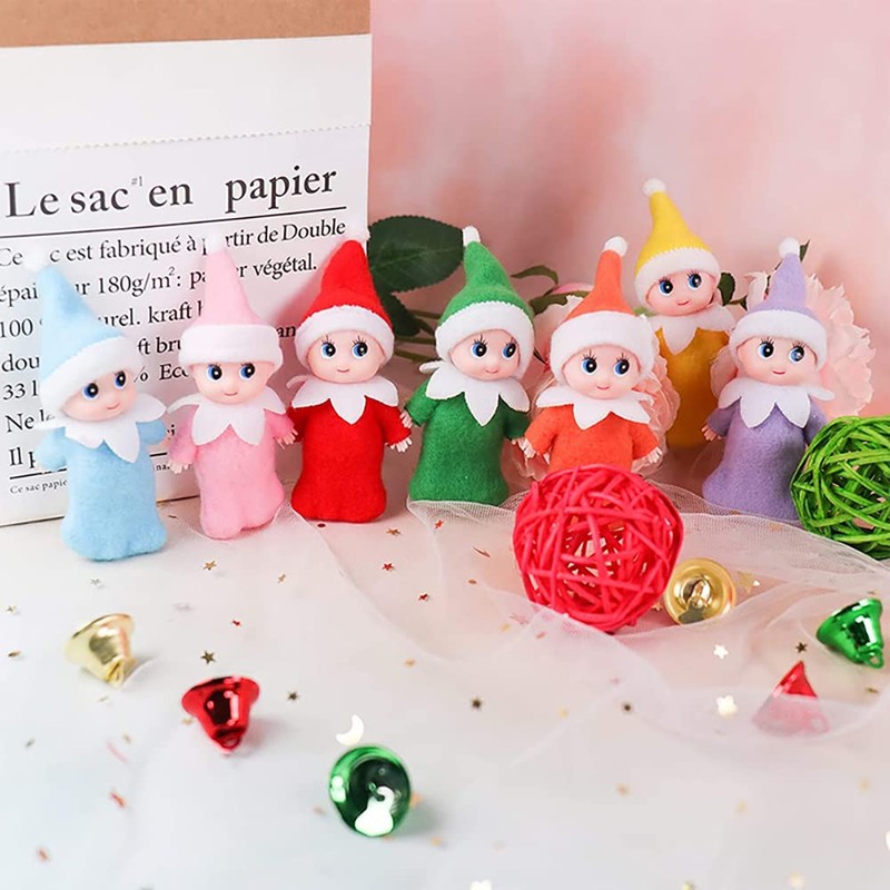 JHBEMAXS 7 PCS Mini Baby Elf Twins Kindness Elves Craft