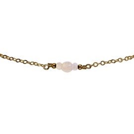 Rainbow Moonstone Dainty Choker in Bronze