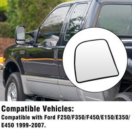 OWITAT Left Driver Side Power Heated Mirror Glass Compatible with Ford F250 F350 F450 1999-2007, E150 2002-2004, E350 2002-2019, E450 2002-2017, Excursion 2000-2005 Replaces for 4C3Z17K707-AC