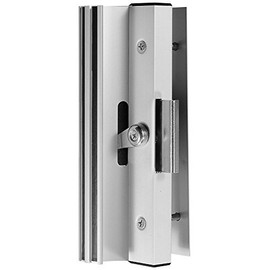 Wright Products - Surface Mounted Sliding Glass Patio Door Handle and Clamp Latch Set, Aluminum Grey - Internal Replacement Sliding Door Lock