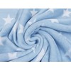 Double Sided Super Soft Fleece Fabric Blue Star 150cm x