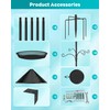 Bird Feeder Pole Squirrel Proof, 92 Inch Heavy Duty Bird