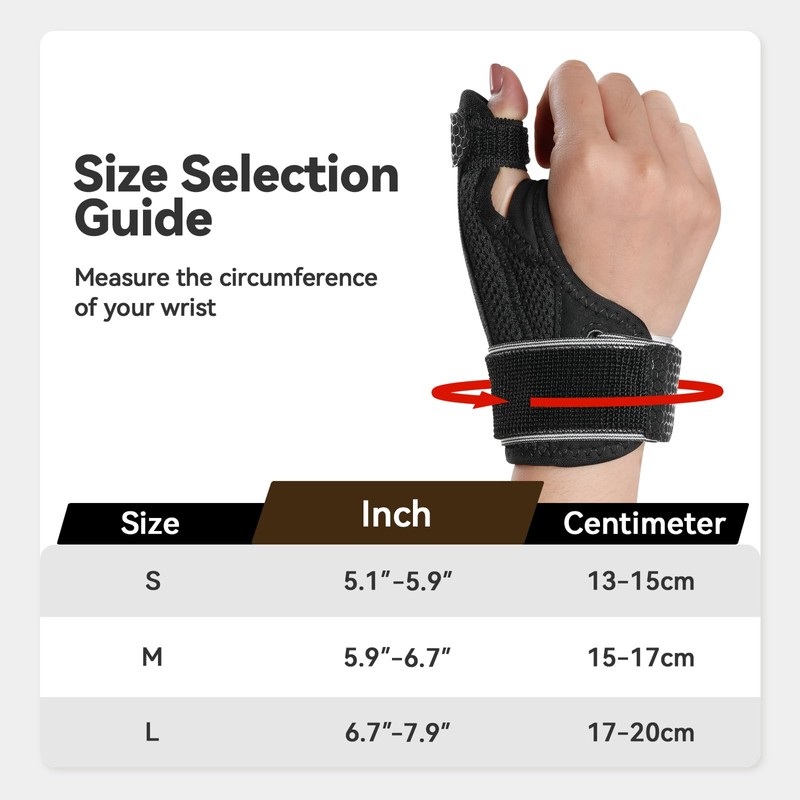 AGPTEK Thumb Support Brace, Thumb Spica Splint for Right &