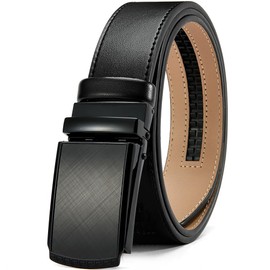 YOORAN Belt Men, Ratchet Belt Dress with 1 3/8" Genuine Leather,Jeans Belt with Click Sliding Buckle,Adjustable Trim to Fit