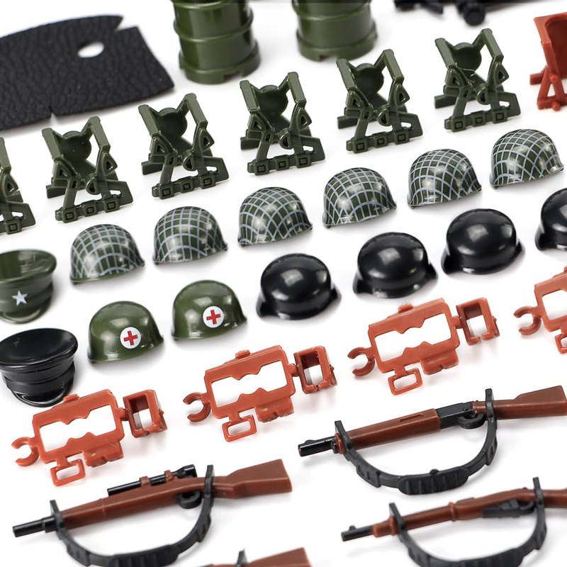Feleph WW2 Weapons Set Military Toy Kit for Soldier Figures