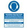 Pack of five - Hearing Protection Sign - 150x200mm -