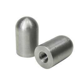 5/16"-18 Short Bullet Threaded Steel Bungs - Quantity of 4 - Made in The USA - Fabrication Parts DIY Motorcycle Chopper Bobber Cafe Racer Builder