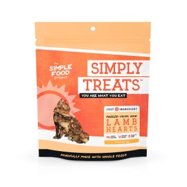 Simple Food Project The Freeze Dried Raw Cat Treats Grain Free, All Natural, with Just 1 Ingredient - Lamb Hearts