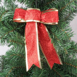 Healifty Pack of 5 Pull Bows Gift Ribbon Bow Bows for Christmas Birthday Wedding Gift Packaging (Red)