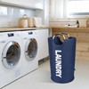 DOKEHOM 90L Large Laundry Basket, Collapsible Laundry Bag, Freestanding Tall
