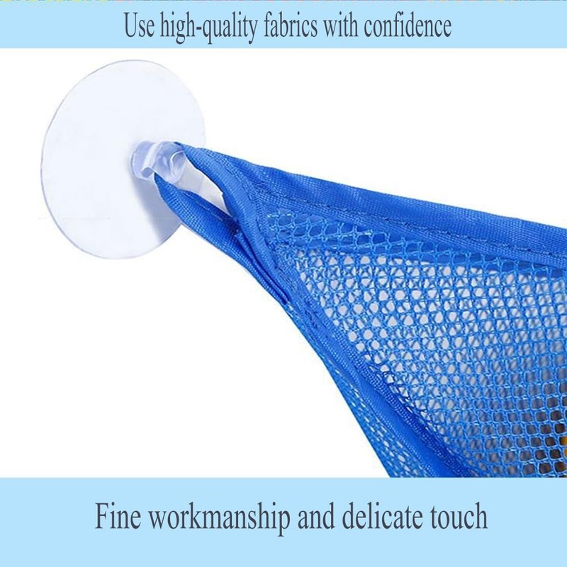 2 PCS Bath Toy Organizer Mesh Storage Bag，Creative triangular bathtub