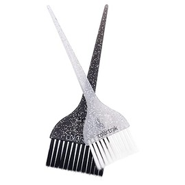 Colortrak Galaxy Glitter 2 Piece Hair Brush Set for Highlighting and Coloring Hair Sections, Includes 1 2.5 Inch Wide Celestial Glow Soft Bristles and