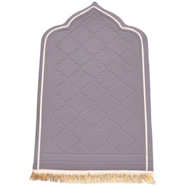 Muslim Prayer Mat for Islamic Prayer Mat - Muslim Prayer Mat Thick and Comfortable for Men and Women Muslim - Islam Prayer Mat - Grey