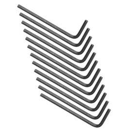 CoCud L-Handle Hex Key Wrench, 3mm Metric 63.2mm Length, CR-V L-Shape Hexagon Head Wrenches Spanner Black - (Applications: for Home Repair and Mechanical Maintenance), 20-Pieces