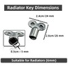 Aventurine Radiator Bleed Key - 5mm Internal Square Key -