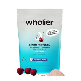 wholier- Wholier Glicinato de Magnesio  Citrato de Magnesio, Jugo de Cereza Tarta, Calcio Quelado. Noche calmante                                     