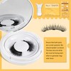 QUEWEL Magnetic Eyelashes Natural Look, 3D Reusable Magnetic Lashes with