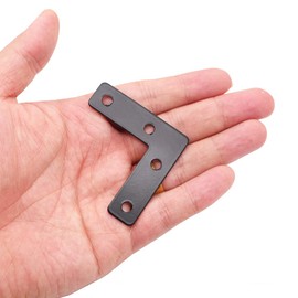 20 Pcs Black L-Shape Corner Brace Bracket,90 Degree Angle L Shaped Bracket, 50mmx50mm,Heavy Duty Corner Brace Joint Angle Bracket Shelf Bracket with Screws