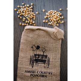 Amish Country Popcorn | 2 Lb Baby Yellow & 2 Lb Medium Yellow Kernels | Old Fashioned with Recipe Guide
