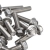 20Pcs M10x1.5 Screw Bolts A2‑70 Stainless Steel Flanged Hex Head