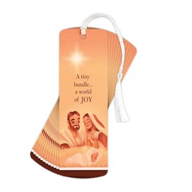 Dicksons Tiny Bundle World of Joy 6 Inch Paper Christmas Keepsake Bookmark with Tassel Pack of 12