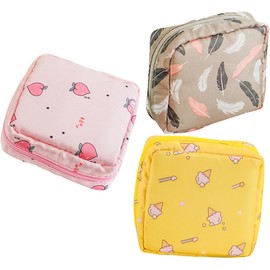 Bolsa Organizadora para Toallas Sanitarias Paquete de 3 Bolsa de Almacenamiento para Toallas Sanitarias Cierre de Cremallera E Impermeable para Niñas