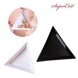 Nail Art Triangle Stone Parts Tray 4-Piece Set (2 Types) / 네일아트 삼각 스톤 파츠 트레이 4개 세트 2종