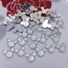 MajorCrafts 60pcs Crystal Clear 14mm Flat Back Kawaii Resin Mouse
