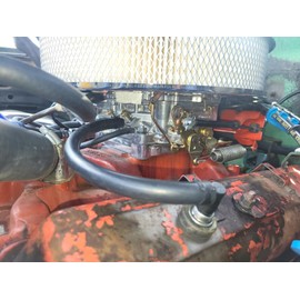 Carburetor For 1407 Performe r 750 CFM Square Bore 4-Barrel Air Valve Secondary Manual Choke Carburetor with 0.85 inch 2696 Aluminum Spacer Adapter