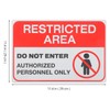 5Pcs do Not Enter Warning Sign - Restricted Access Signs