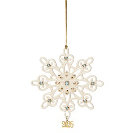 Lenox 897115 2025 Gemmed Snowflake Ornament