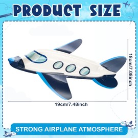 meekoo 24 Pcs Airplane Party Paper Plates Airplane Theme Party Decorations for Dinner Dessert Picnic Birthday Wedding
