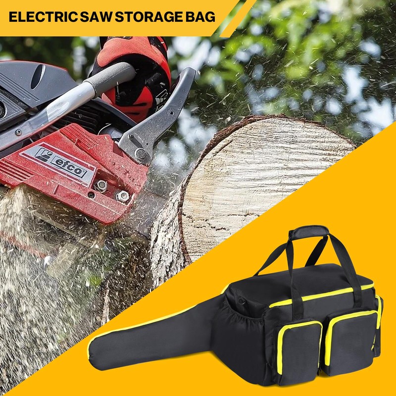 HTZSSON Chainsaw Case, Chainsaw Storage Bag for DEWALT, EGO, Greenworks,