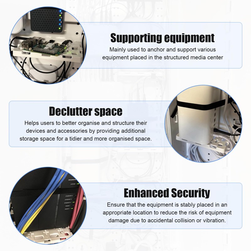 2PCS 49605-aub Structured Media Panel Accessories Enclosure Universal Shelf Mounting