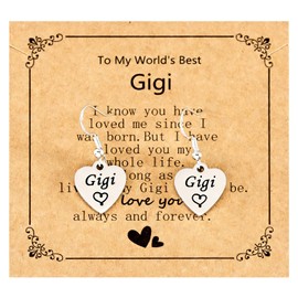Gigi Jewelry for Women Gifts from Granddaughter Best Grandma Mothers Day Gigi Earrings