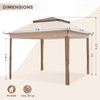 COOS BAY 11x11 Replacement Gazebo Top with Air Vent Sunshade
