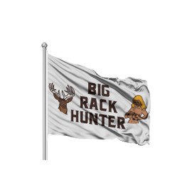 Big Rack Hunter 3x5 Feet Polyester Flag Banner College Dorm Decor Party Boating Frat Banner Hunting Deer Season